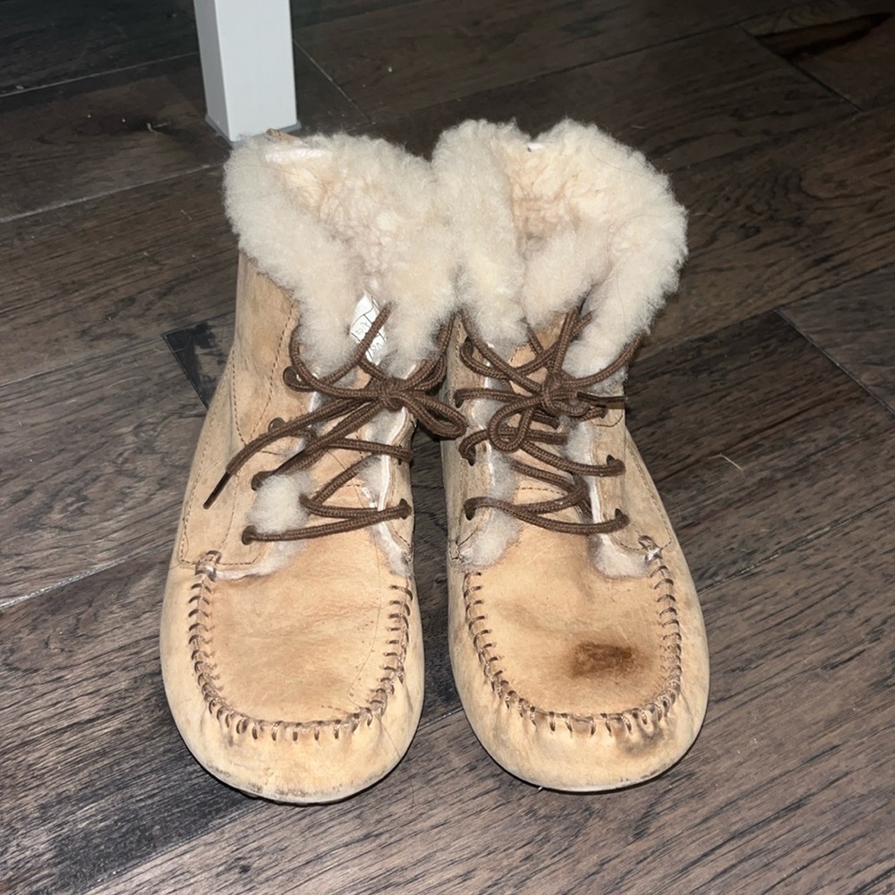 Lace up Ugg moccasins